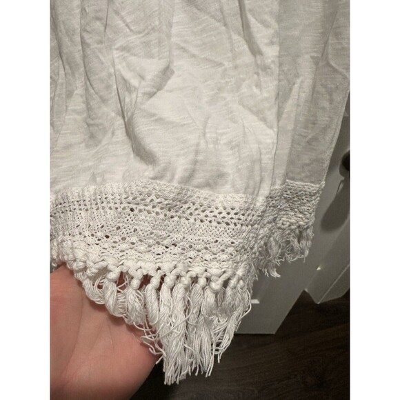 Lilly Pulitzer Adira Boho Top Resort White Lined Rayon Size Small - Picture 2 of 4